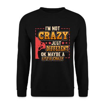 Lustig Klettern Berg Sport Spruch Geek Geschenk - Unisex Pullover - Schwarz - Vorne - Alina (178cm) & Michal (187cm)