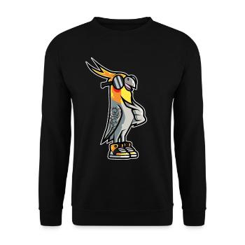 Nymphensittich Vogel Sonnebrille - Unisex Pullover - Schwarz - Vorne - Alina (178cm) & Michal (187cm)