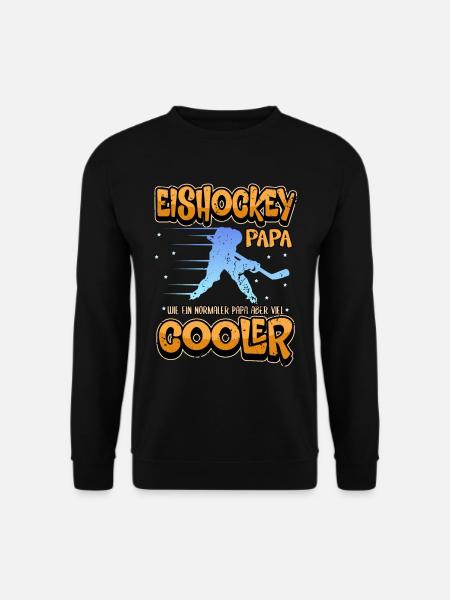 Eishockey Puck Sport Schlittschuhe Papa Geschenk - Unisex Pullover - Schwarz