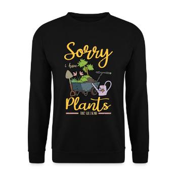 Gärtner Pflanzen Tomaten Gießkanne Spruch Geschenk - Unisex Pullover - Schwarz - Vorne - Alina (178cm) & Michal (187cm)