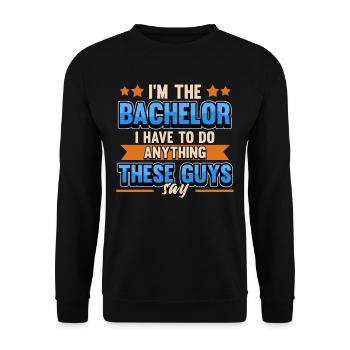 Bachelor party groom bride bachelor - Unisex Sweatshirt - black - Front - Alina (178cm) & Michal (187cm)