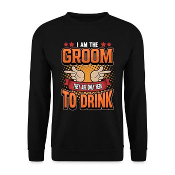 Bachelor party groom bride bachelor - Unisex Sweatshirt - black - Front - Alina (178cm) & Michal (187cm)