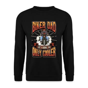 Drôle de moto papa papa Bike Sort cadeau - Sweat-shirt Unisexe - noir - Devant - Alina (178cm) & Michal (187cm)