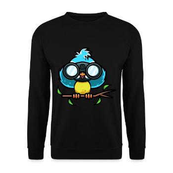 Observation des oiseaux Mer bleue Ornithologue - Sweat-shirt Unisexe - noir - Devant - Alina (178cm) & Michal (187cm)