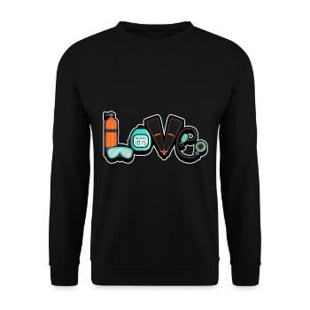 Plongée en apério vacances récif corallien plongeur - Sweat-shirt Unisexe - noir - Devant - Alina (178cm) & Michal (187cm)