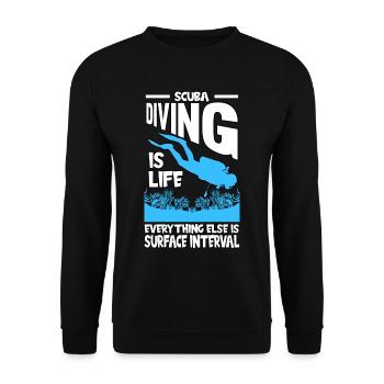 Plongée en apério vacances récif corallien plongeur - Sweat-shirt Unisexe - noir - Devant - Alina (178cm) & Michal (187cm)