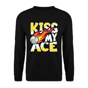 Volleyball Training Motif Volleyball Team - Unisex Sweatshirt - black - Front - Alina (178cm) & Michal (187cm)