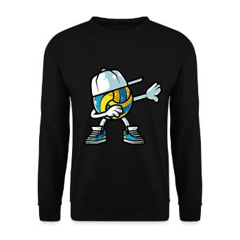 Volleyball Training Motif Volleyball Team - Unisex Sweatshirt - black - Front - Alina (178cm) & Michal (187cm)