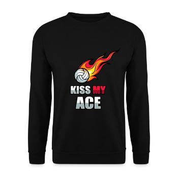Volleyball Setter Motif Volleyball Team - Unisex Sweatshirt - black - Front - Alina (178cm) & Michal (187cm)