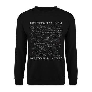Welchen Teil von Mathe verstehst du nicht? - Unisex Pullover - Schwarz - Vorne - Alina (178cm) & Michal (187cm)
