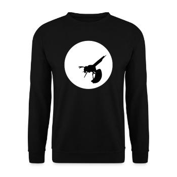 Wasp and Moon T SHIRT - Unisex Pullover - Schwarz - Vorne - Alina (178cm) & Michal (187cm)