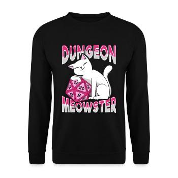 Dungeon Meowster Shirt pour RPG Gamer - Sweat-shirt Unisexe - noir - Devant - Alina (178cm) & Michal (187cm)