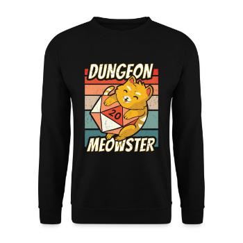 Dungeon Meowster Shirt pour RPG Gamer - Sweat-shirt Unisexe - noir - Devant - Alina (178cm) & Michal (187cm)