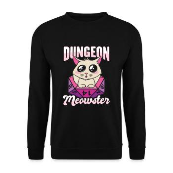 Dungeon Meowster Shirt pour RPG Gamer - Sweat-shirt Unisexe - noir - Devant - Alina (178cm) & Michal (187cm)