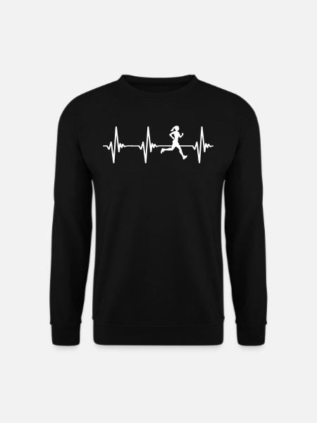 Runner Ekg - Unisex Pullover - Schwarz