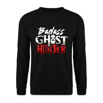 ghost hunting ghost paranormal ghost hunter - Unisex Sweatshirt - black - Front - Alina (178cm) & Michal (187cm)