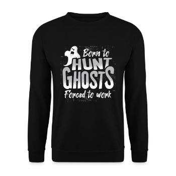 ghost hunting ghost paranormal ghost hunter - Unisex Sweatshirt - black - Front - Alina (178cm) & Michal (187cm)