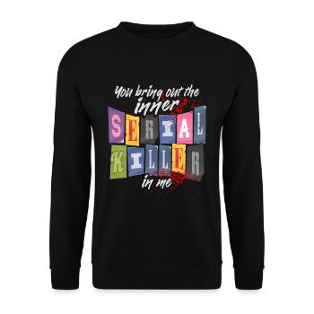 True Crime Podcast Saying for a True Crime Fan - Unisex Sweatshirt - black - Front - Alina (178cm) & Michal (187cm)