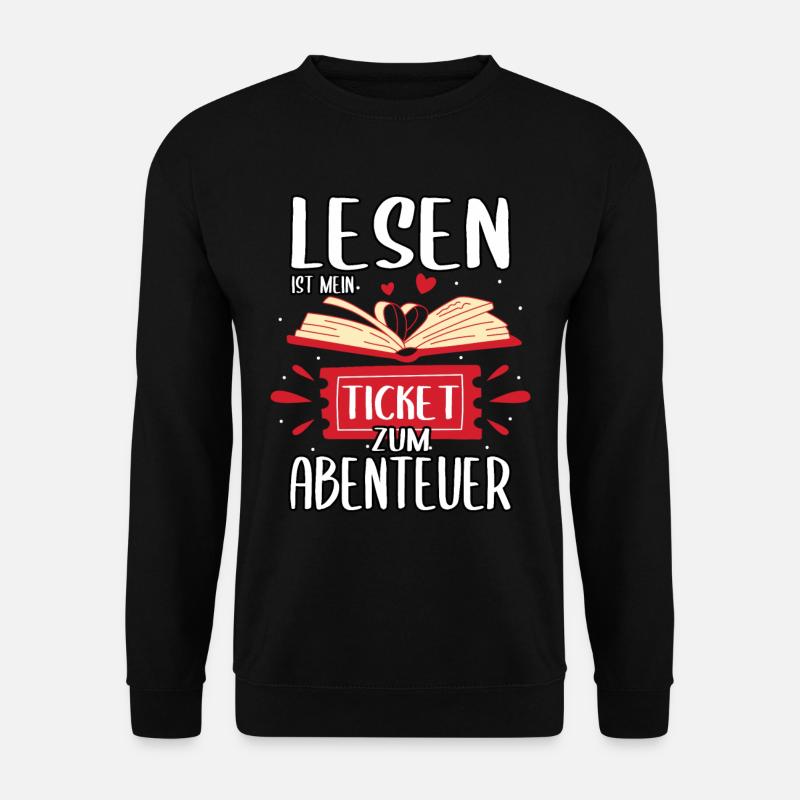 Buch Bücher Bibliothek Leser Büchersammler Spruch - Unisex Pullover - Schwarz