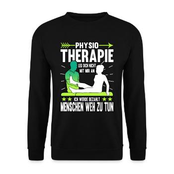 Physiotherapy Physiotherapist Physiotherapy - Unisex Sweatshirt - black - Front - Alina (178cm) & Michal (187cm)