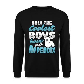 Appendix Shirt Appendix Surgery Recovery - Unisex Sweatshirt - black - Front - Alina (178cm) & Michal (187cm)