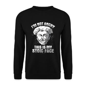 Stoic philosopher Marcus Aurelius Stoic - Unisex Sweatshirt - black - Front - Alina (178cm) & Michal (187cm)