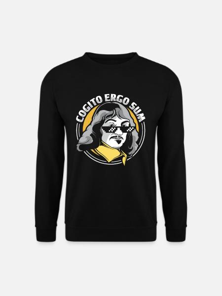 Philosophy Descartes Philosophy Student - Unisex Sweatshirt - black