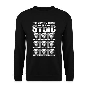 Stoic philosopher Marcus Aurelius Stoic - Unisex Sweatshirt - black - Front - Alina (178cm) & Michal (187cm)