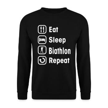 biathlon - Unisex Pullover - Schwarz - Vorne - Alina (178cm) & Michal (187cm)