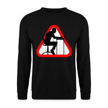Attention Web Developer - Unisex Pullover - Schwarz - Vorne - Alina (178cm) & Michal (187cm)