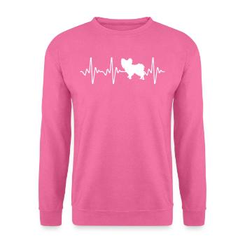 Papillon Heartbeat - Unisex Pullover - Pink - Vorne