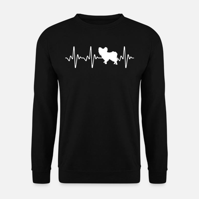 Papillon Heartbeat - Unisex Sweatshirt - black