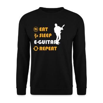 E-Guitar Graphic Shirt - Unisex Sweatshirt - black - Front - Alina (178cm) & Michal (187cm)