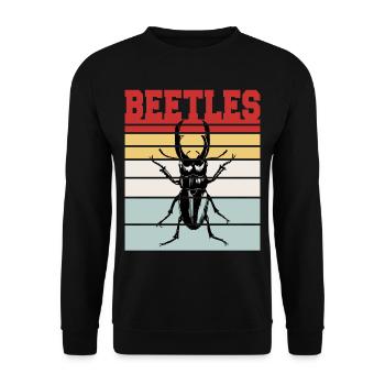 BEETLES - Unisex Pullover - Schwarz - Vorne - Alina (178cm) & Michal (187cm)