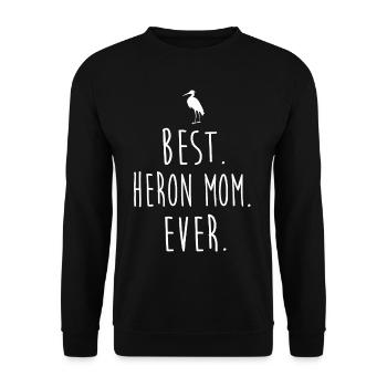 HERON SHIRT FOR YOUR AUNT - Unisex Sweatshirt - black - Front - Alina (178cm) & Michal (187cm)
