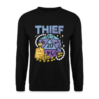 Fantasy Rpg RPG Shirt for Thief RPG Gamer - Unisex Sweatshirt - black - Front - Alina (178cm) & Michal (187cm)