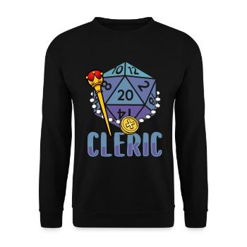 Fantasy Rpg RPG Shirt for Cleric RPG Gamer - Unisex Sweatshirt - black - Front - Alina (178cm) & Michal (187cm)
