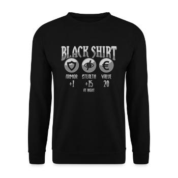 Fantasy Rpg RPG Shirt for XP RPG Gamer - Unisex Sweatshirt - black - Front - Alina (178cm) & Michal (187cm)