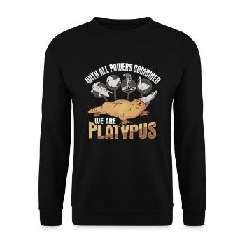 Chemise d’ornithorynque pour un fan d’ornithorynque - Sweat-shirt Unisexe - noir - Devant - Alina (178cm) & Michal (187cm)