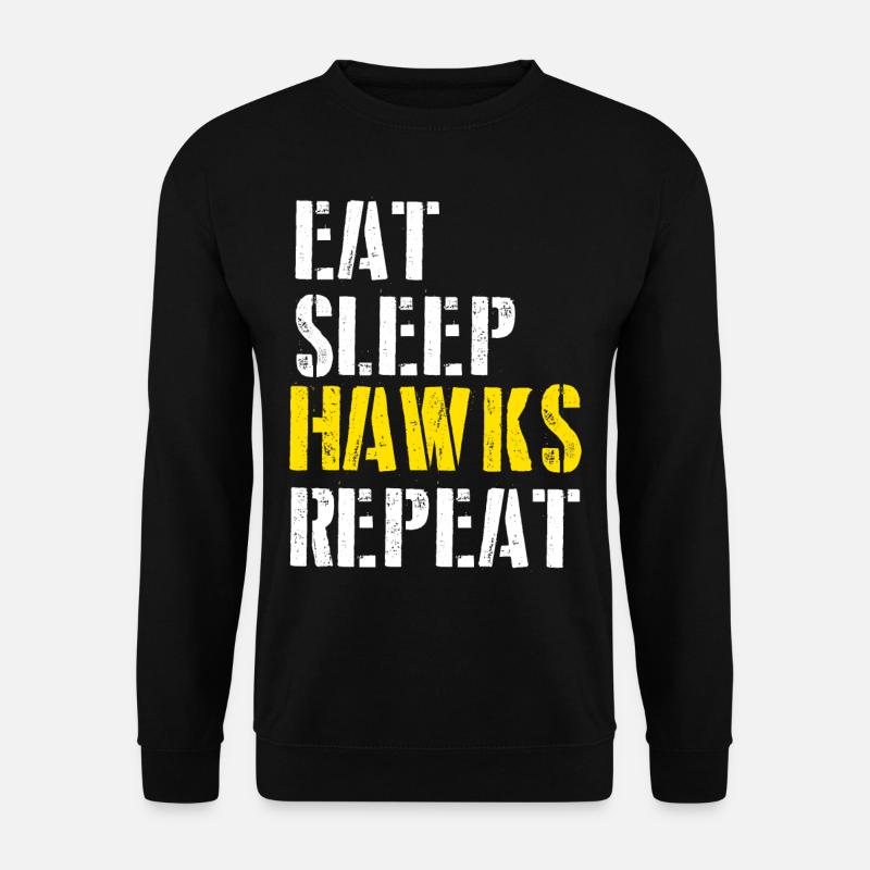 eat sleep hawks repeat for men - Unisex Pullover - Schwarz