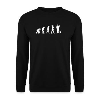 Evolution des agriculteurs - Tee-shirt fermier - Sweat-shirt Unisexe - noir - Devant - Alina (178cm) & Michal (187cm)