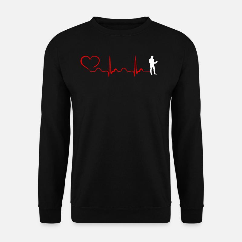 Programming Heartbeat And Heart - Unisex Pullover - Schwarz