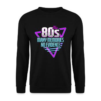 80s car design for an 80s party - Unisex Sweatshirt - black - Front - Alina (178cm) & Michal (187cm)