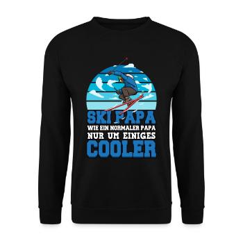 Ski Skipiste Skiurlaub Skigebiet Apres Ski Spruch - Unisex Pullover - Schwarz - Vorne - Alina (178cm) & Michal (187cm)
