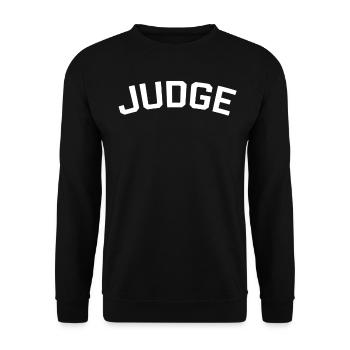 Simple Judge T Shirt - Unisex Sweatshirt - black - Front - Alina (178cm) & Michal (187cm)