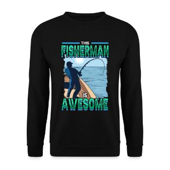 Pêche Ce pêcheur est génial chasse au poisson - Sweat-shirt Unisexe - noir - Devant - Alina (178cm) & Michal (187cm)