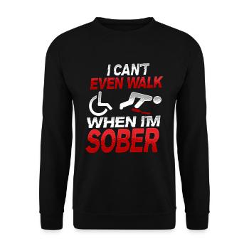Chemise en fauteuil roulant pour les utilisateurs de fauteuils roulants - Sweat-shirt Unisexe - noir - Devant - Alina (178cm) & Michal (187cm)