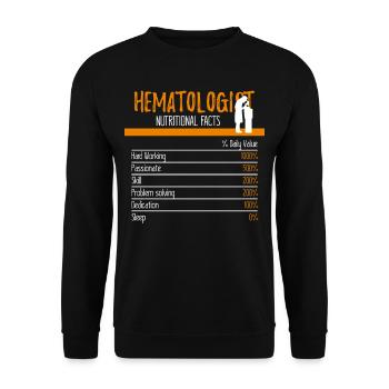 Hematologist Ingredients - Unisex Sweatshirt - black - Front - Alina (178cm) & Michal (187cm)