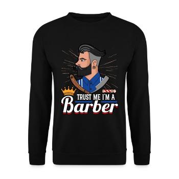 Coiffeur Faites-moi confiance, je suis un coiffeur - Sweat-shirt Unisexe - noir - Devant - Alina (178cm) & Michal (187cm)