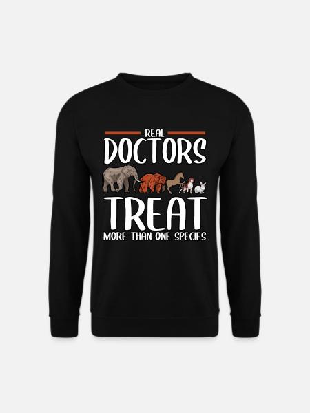 Veterinary Real Doctors Treat More Than One - Unisex Pullover - Schwarz